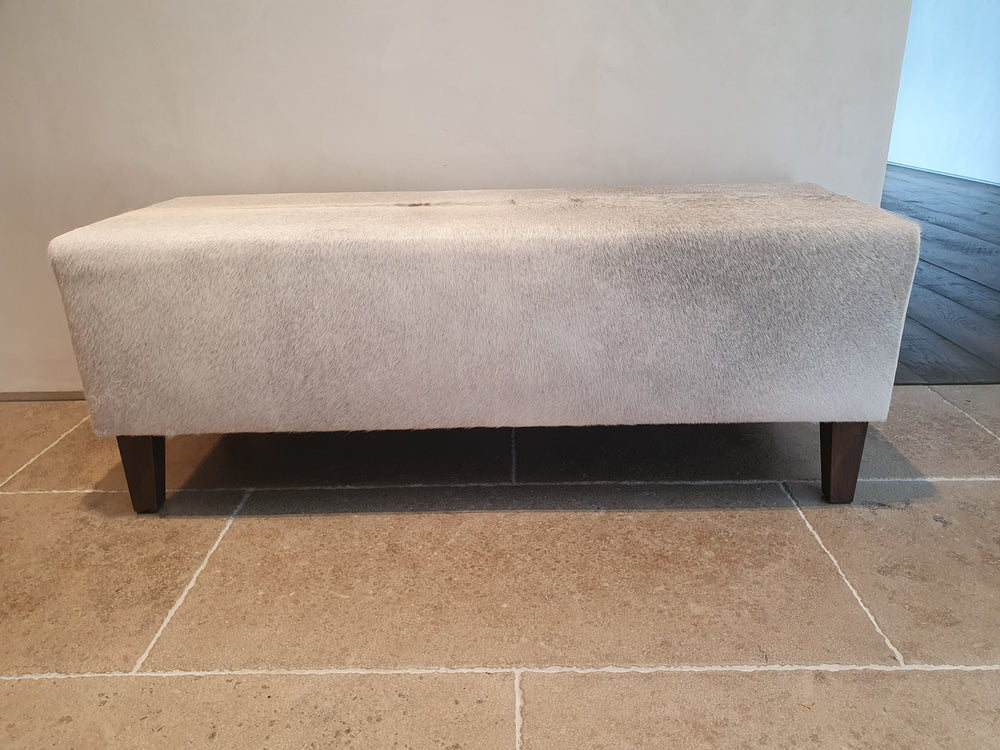 Grey Cowhide Lifestyle Bench - IN STOCK