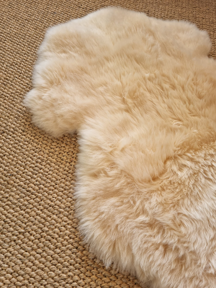 NZ Sheepskin Long Hair - Honeycomb - ideal for draping or rug