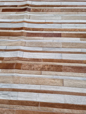 Stripe Patchwork Rectangle Rug - Caramel Stripe Large - ONLY ONE IN STOCK