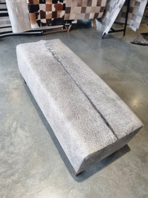 Grey Cowhide Lifestyle Bench - ONE IN STOCK