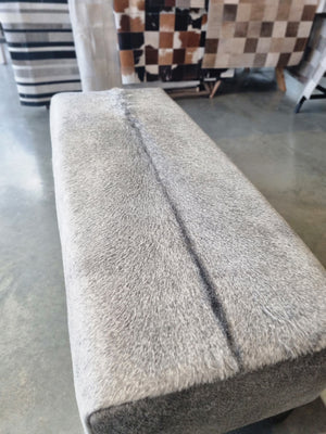 Grey Cowhide Lifestyle Bench - ONE IN STOCK