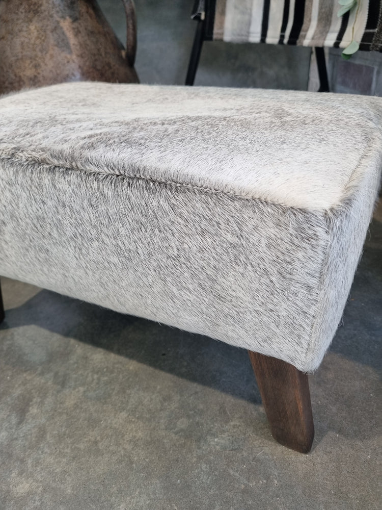 All Grey Angled Leg Footstool X