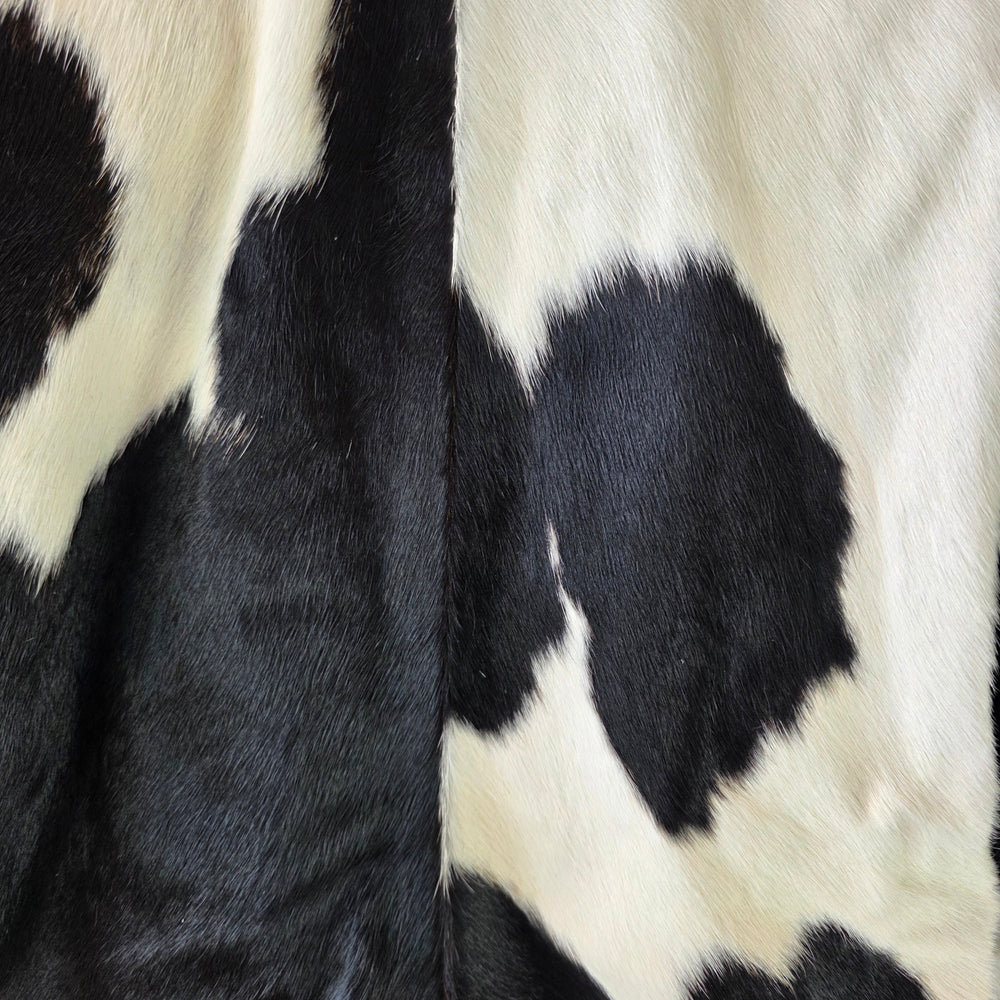 Extra Small size - Cowhide Jacket Black + White