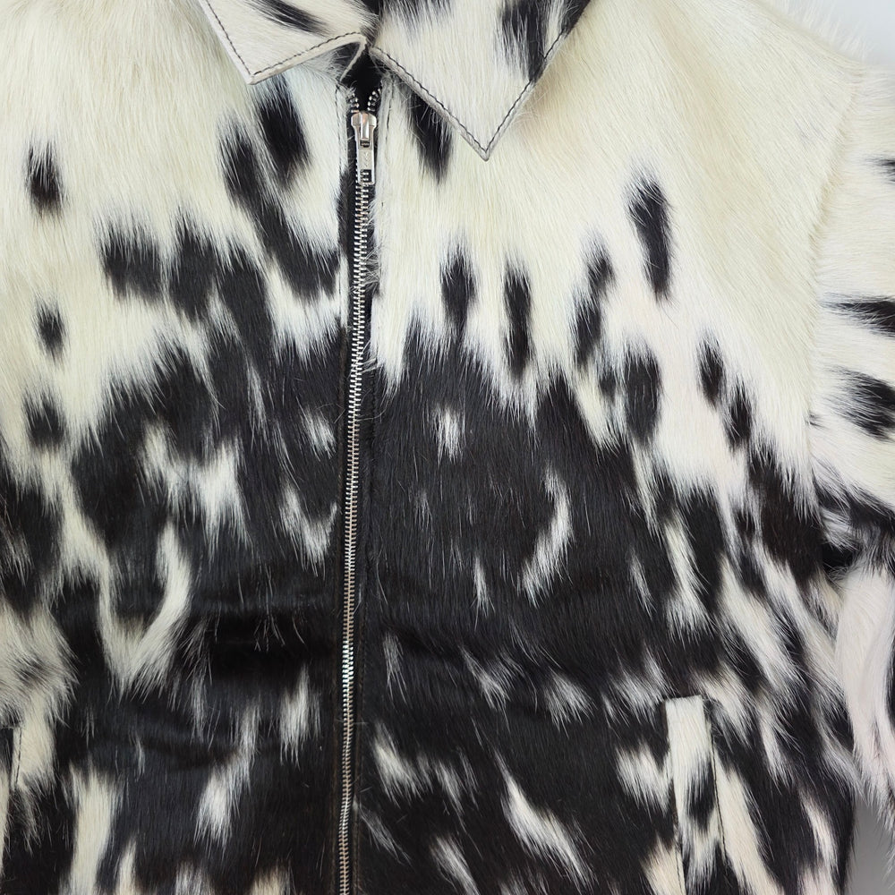 Medium size - Cowhide Jacket Black and White Salt & Pepper