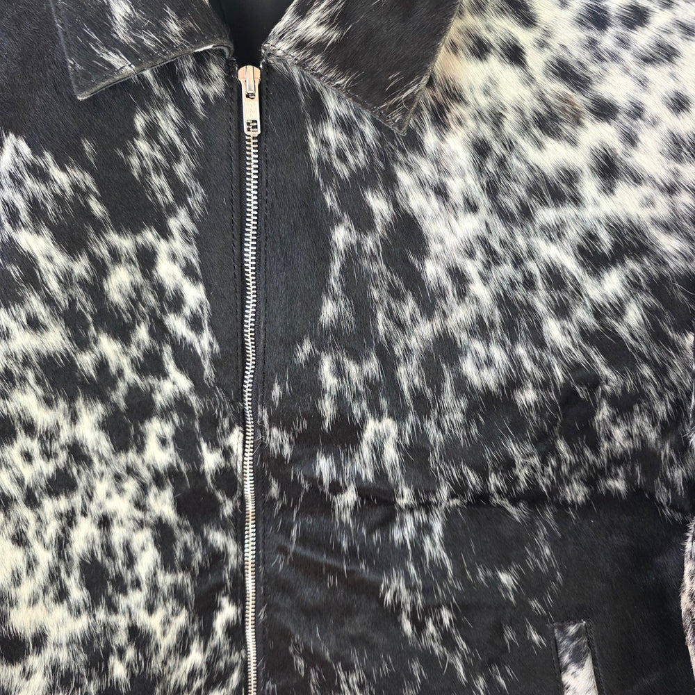 Large size - Cowhide Black and White Salt & Pepper