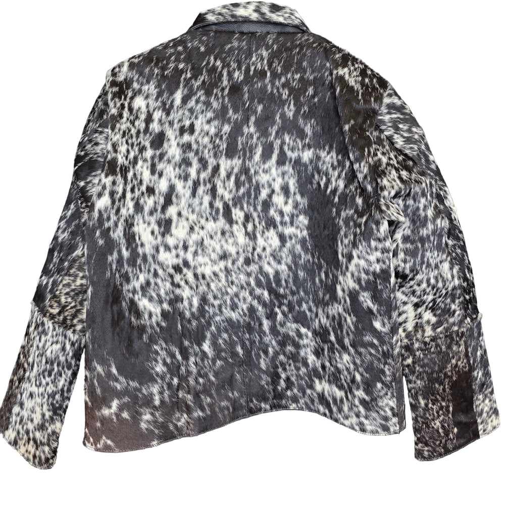 Large size - Cowhide Black and White Salt & Pepper