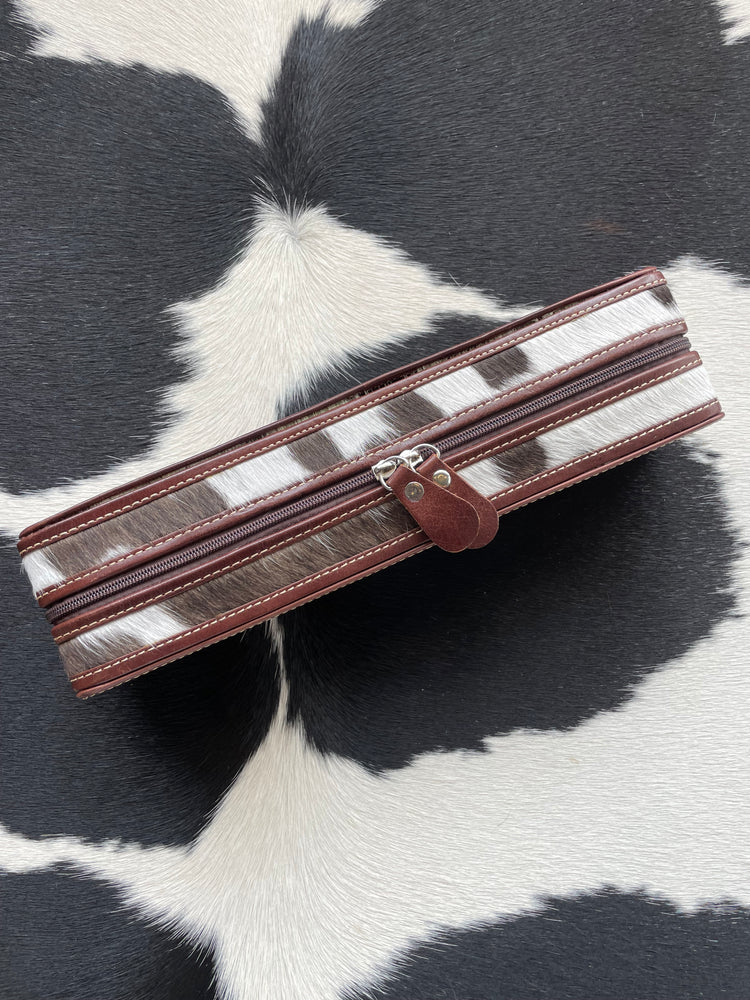 Dark Brown + White Hair Straightener Case