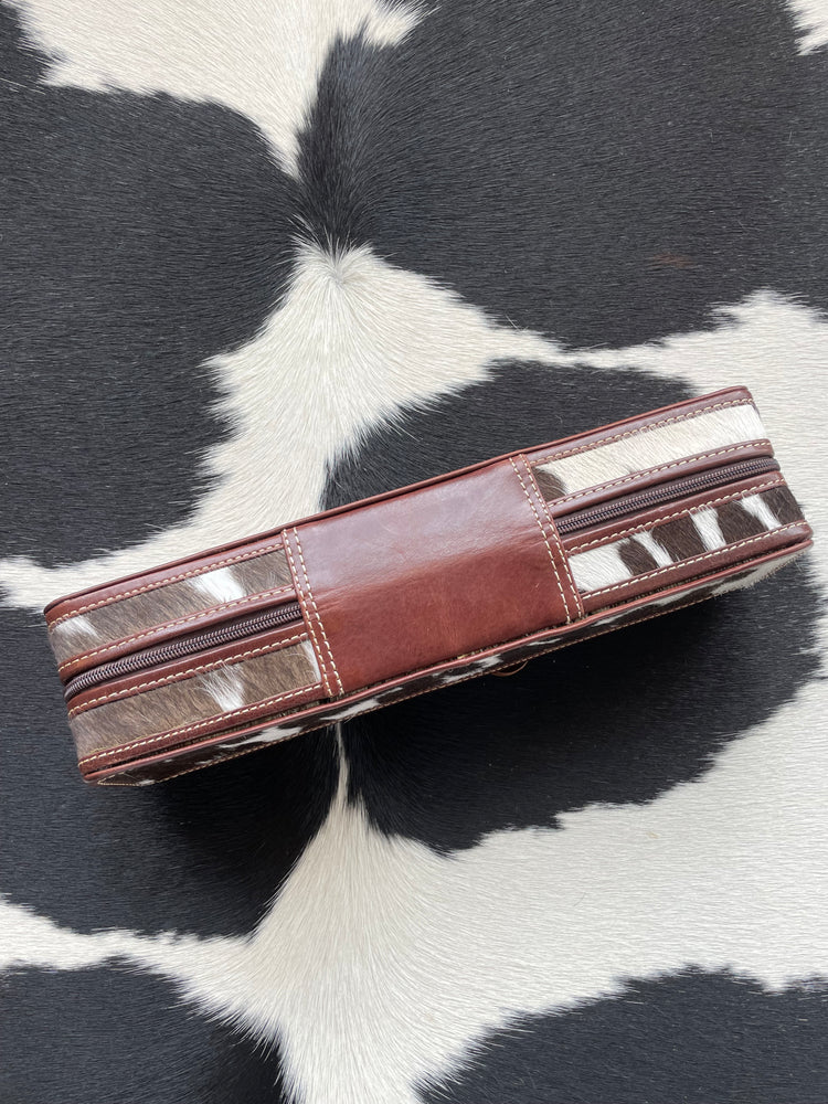 Dark Brown + White Hair Straightener Case