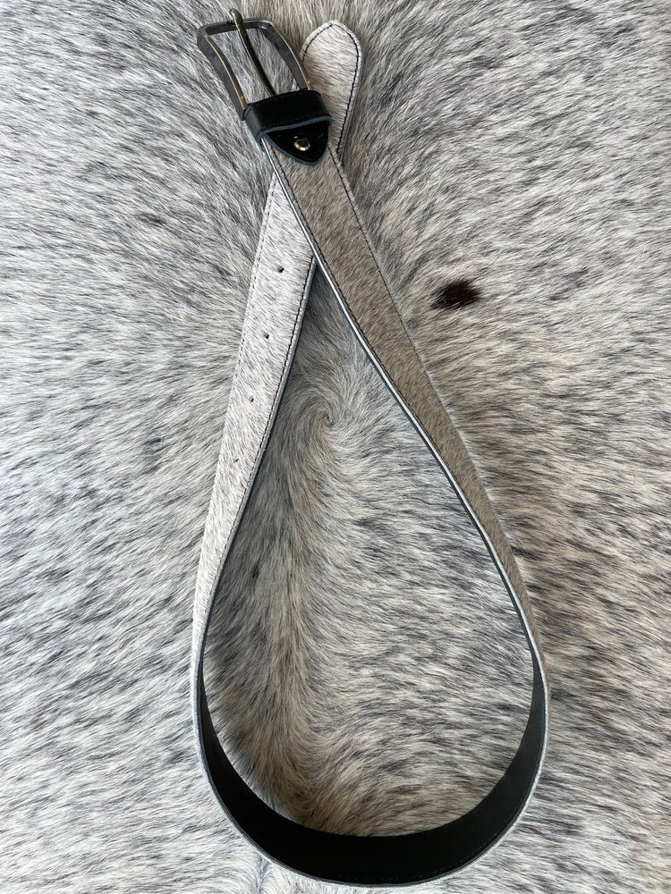 Cowhide Belt - Soft Grey