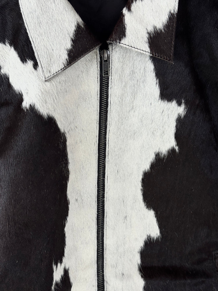 Small size - Cowhide Jacket Black and White