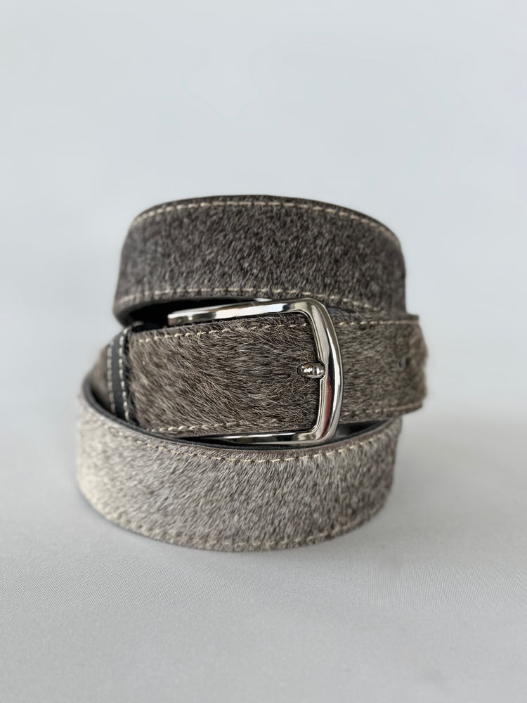Cowhide Belt - Grey