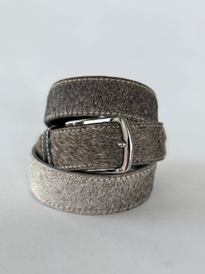Cowhide Belt - Grey