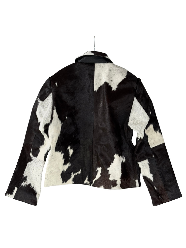 Small size - Cowhide Jacket Black and White