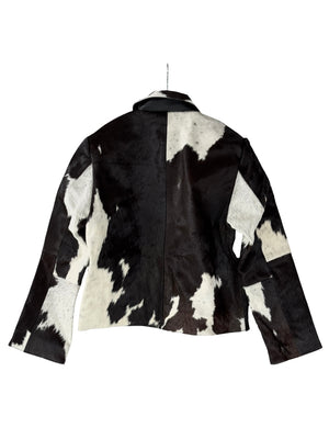 Small size - Cowhide Jacket Black and White