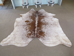 Large Cowhide - Tan + White Salt & Pepper