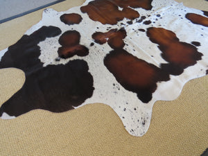 Large Cowhide - Copper Red Black + White