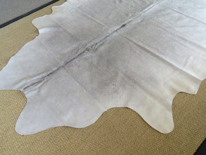 Large Cowhide - White Grey