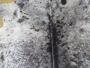 SALE Large Cowhide - Black Brown + White Salt & Pepper (Speckled Park)