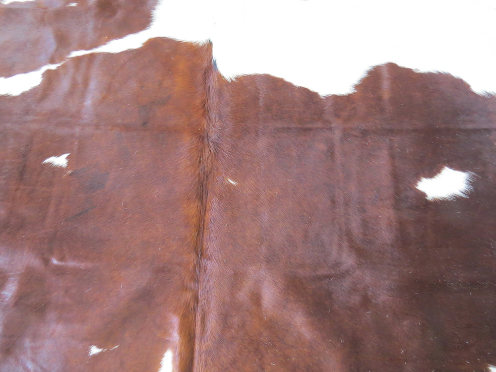 Large Cowhide - Copper Brown + White