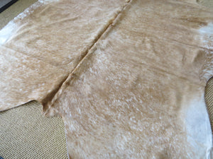 Large Cowhide - Champagne + White