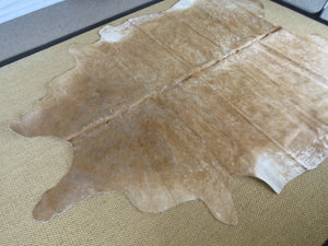 Large Cowhide - Champagne + White