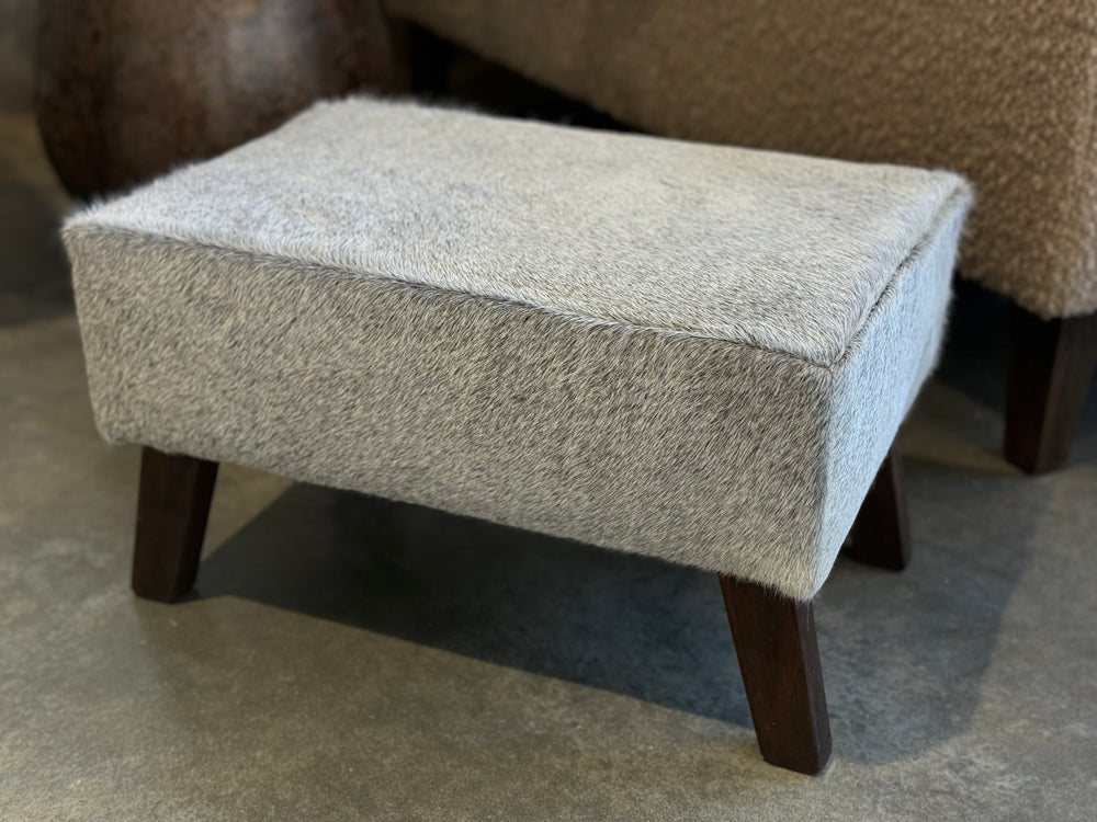 All Grey Angled Leg Footstool C