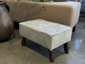 All Grey Angled Leg Footstool C