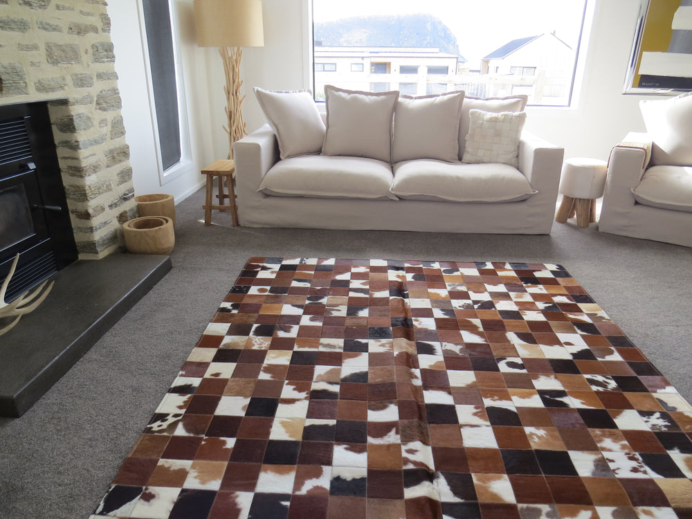 Patchwork Rectangle Rug - Tri-Colour Large - ONLY ONE IN STOCK