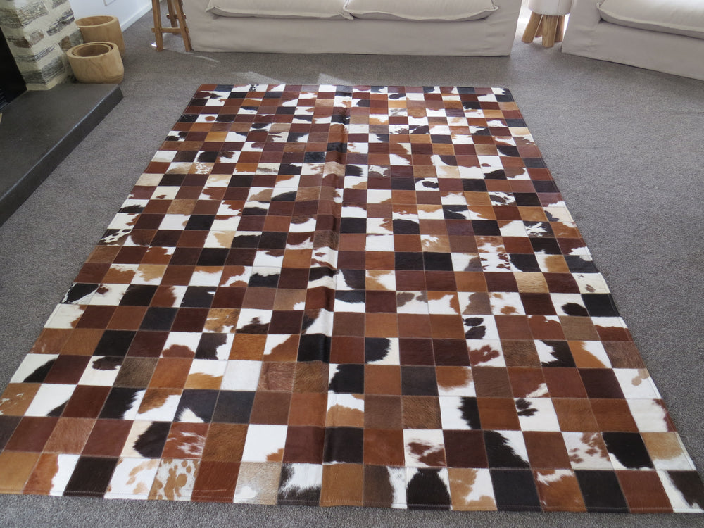 Patchwork Rectangle Rug - Tri-Colour Large - ONLY ONE IN STOCK