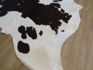 Large Cowhide - Black Brown Chocolate + White