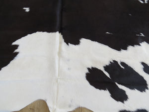 Large Cowhide - Black Brown Chocolate + White