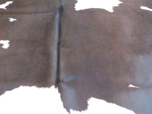 Large Cowhide - Black Brown Chocolate + White