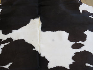 Large Cowhide - Black Brown Chocolate + White