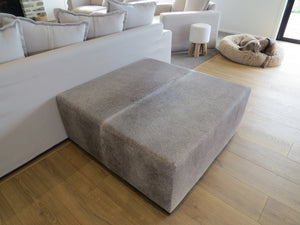 Grey Large Square Ottoman discreet legs - IN STOCK