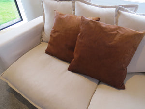 Double side Cowhide Cushion 50cm x 50cm - All Brown