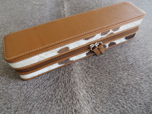 Tan + White Bold Hair Straightener Case