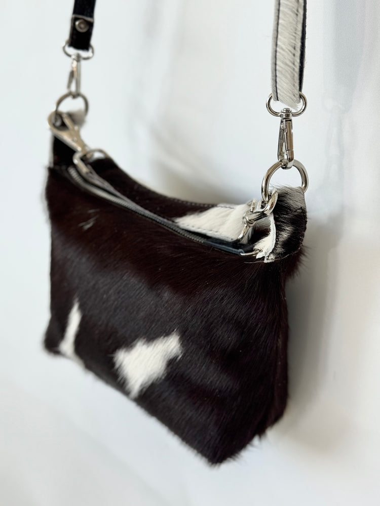 The Mini Shoulder 2 in 1  - Black + White Bold