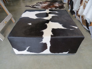 More Black Than White Large Square Ottoman discreet legs - IN STOCK