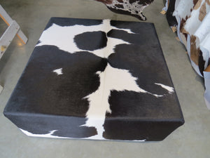 More Black Than White Large Square Ottoman discreet legs - IN STOCK