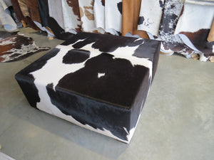 More Black Than White Large Square Ottoman discreet legs - IN STOCK