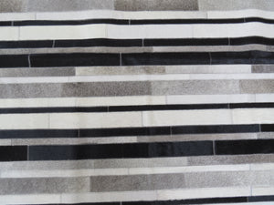 Patchwork Rectangle Rug - Black White Stripe Extra Large 9.18sqm2 ONE IN STOCK