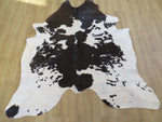 Large Cowhide - Brown Chocolate + White Speckle - SKU 9448