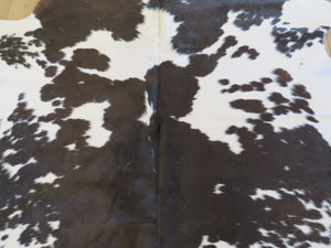 Large Cowhide - Brown Chocolate + White Speckle - SKU 9448
