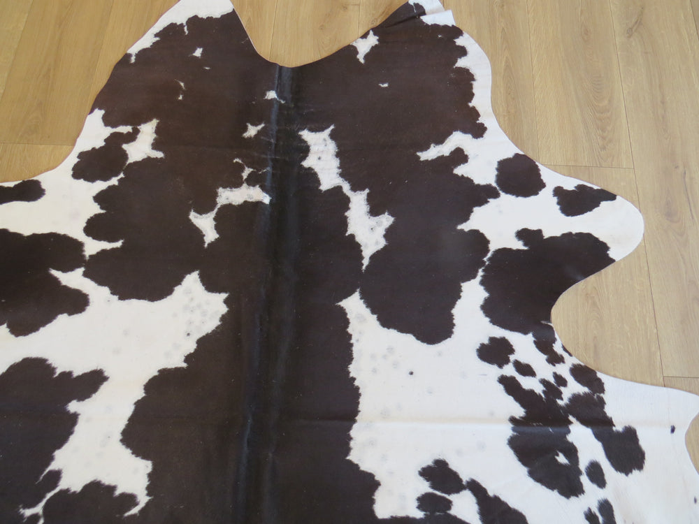 Large Cowhide - Chocolate + White dapple  - SKU 9507