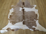 Cowhide Medium SKU 740  - Textured Taupe + White
