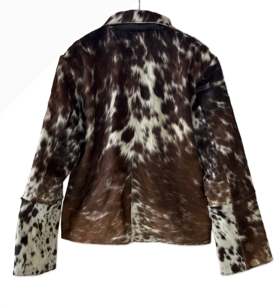 Medium size - Cowhide Jacket Brown and White