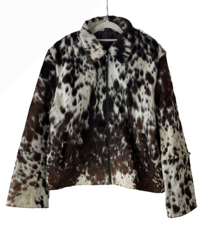 Medium size - Cowhide Jacket Brown and White