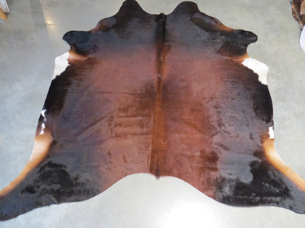 Cowhide Medium SKU 732  - Brown Black with white tips