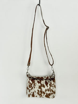 The Mini Shoulder 2 in 1  - Coffee + White Dapple
