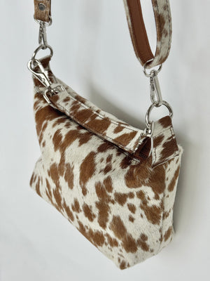 The Mini Shoulder 2 in 1  - Coffee + White Dapple